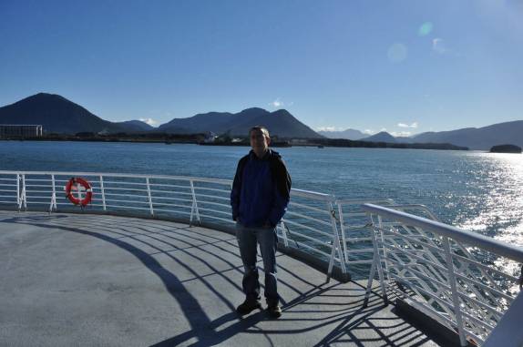 Finalmente, um dia de céu azul na Inside Passage, chegando em Prince Rupert, no Canadá (British Columbia)